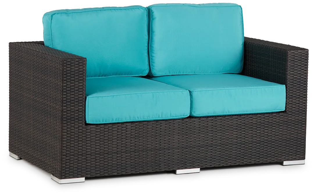 Fina Dark Teal Loveseat
