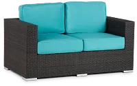 Fina Dark Teal Loveseat