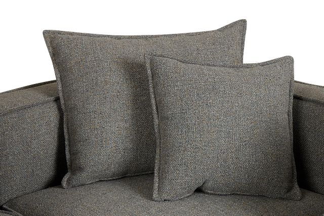 Tatum Gray Fabric 5pc Bumper Sectional