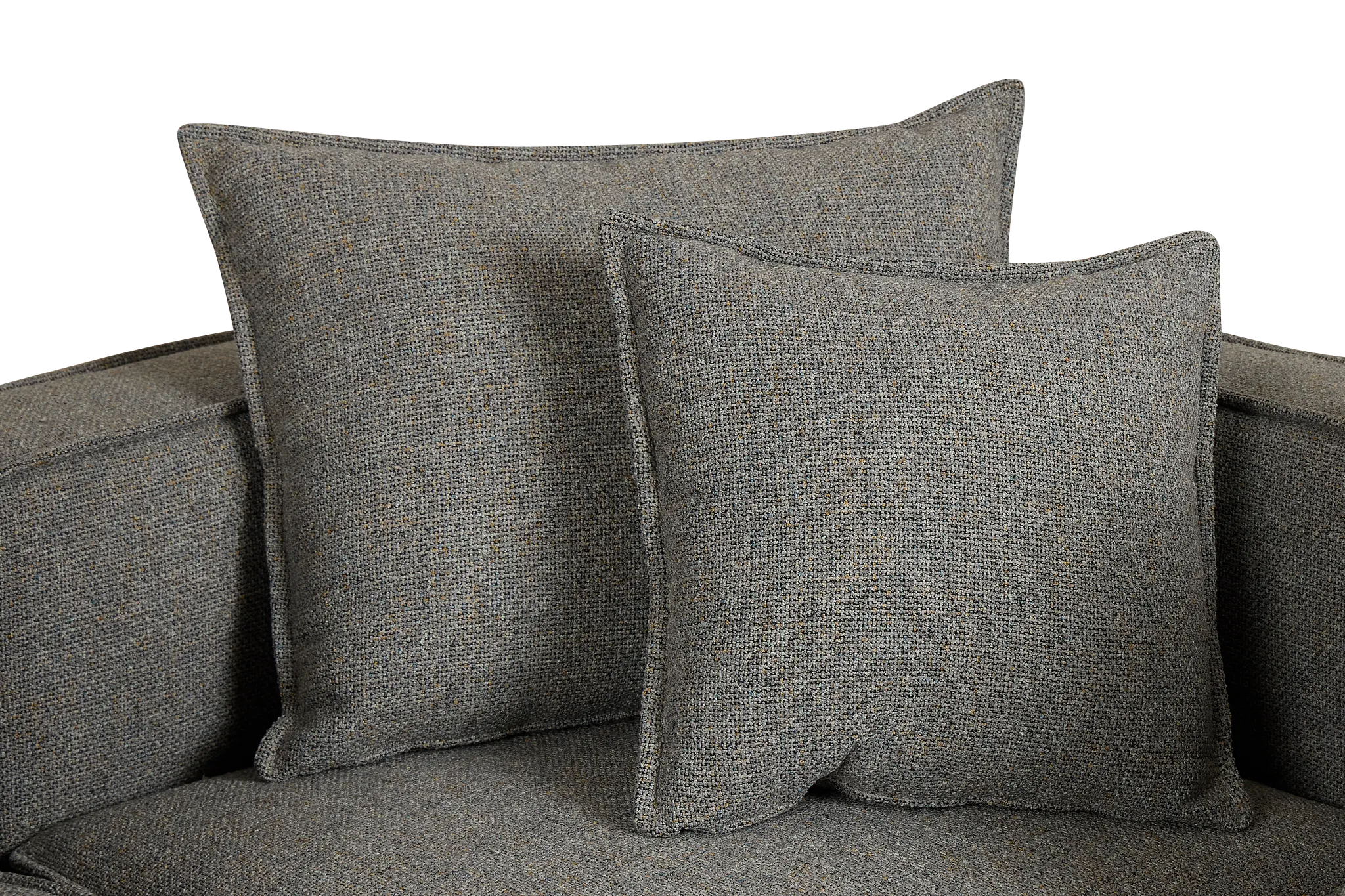 Tatum Gray Fabric 5pc Bumper Sectional