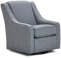 Austin Blue Fabric Swivel Rocker Glider