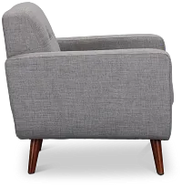 Raya Light Gray Fabric Chair