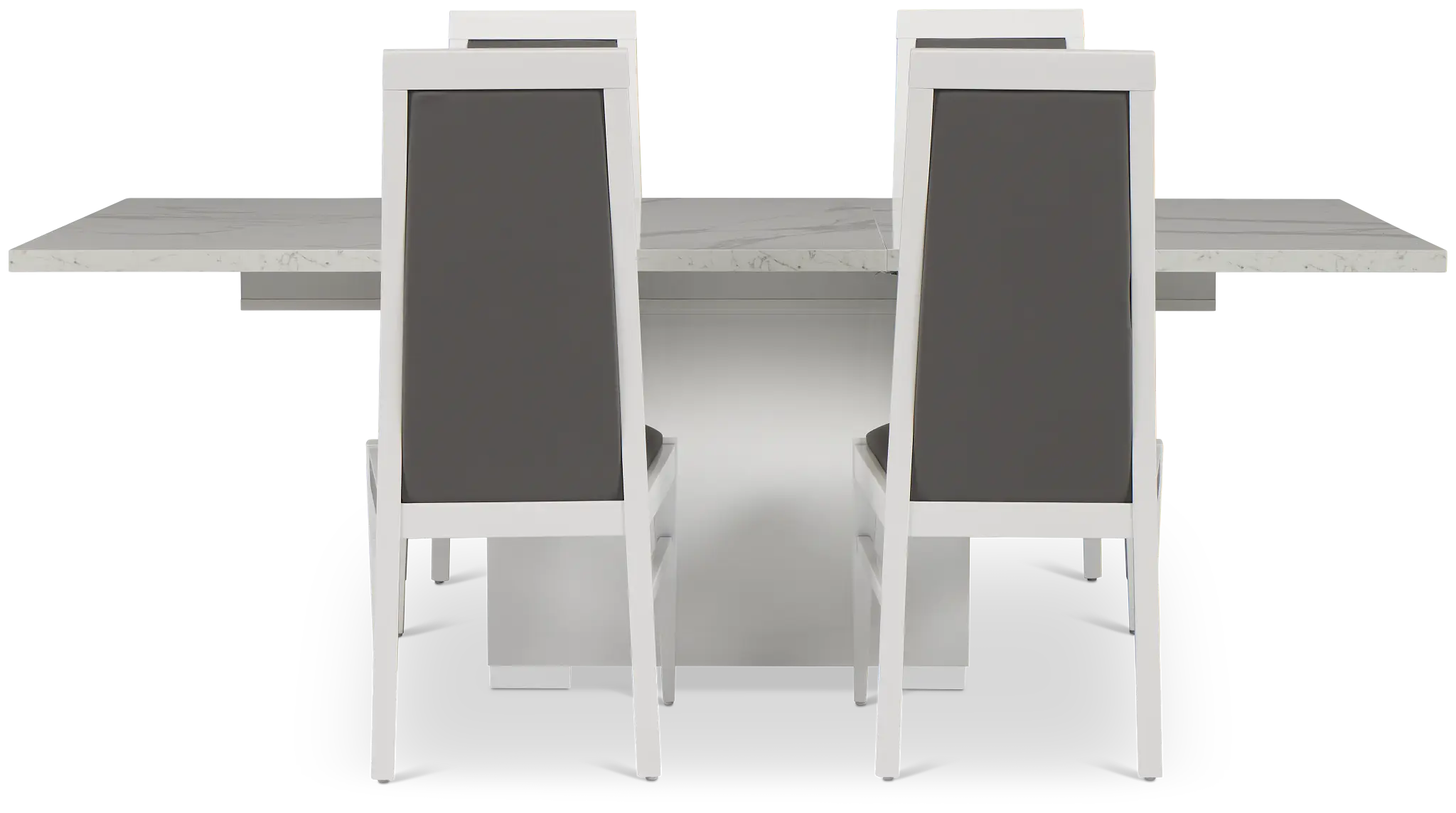 Modena White Rect Table & 4 Chairs Modena White Rect Table & 4 Chairs