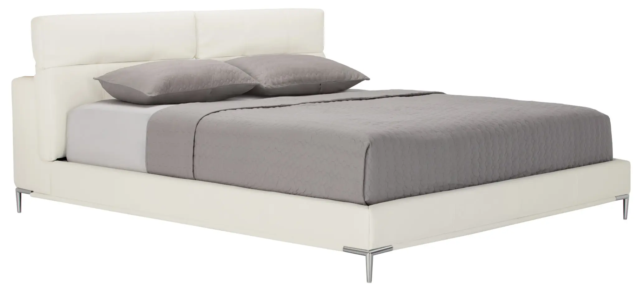 Santino White Micro Platform Bed Santino White Micro Platform Bed