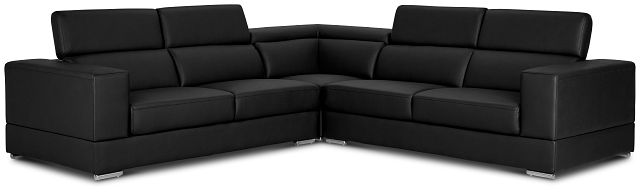 Maxwell Black Micro Two-arm Sectional (2)