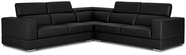 Maxwell Black Micro Two-arm Sectional