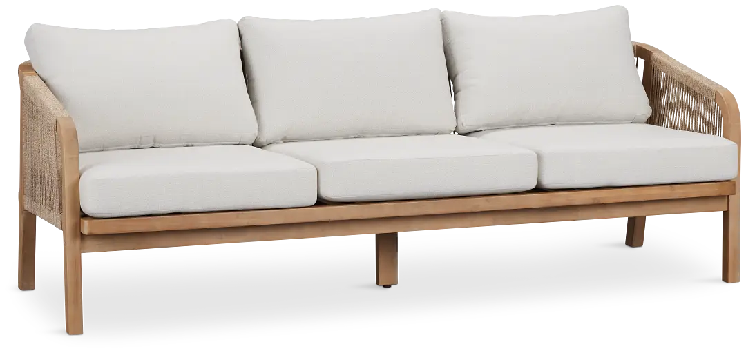 Laguna Light Tone Sofa With Gray Cushions Laguna Light Tone Sofa With Gray Cushions