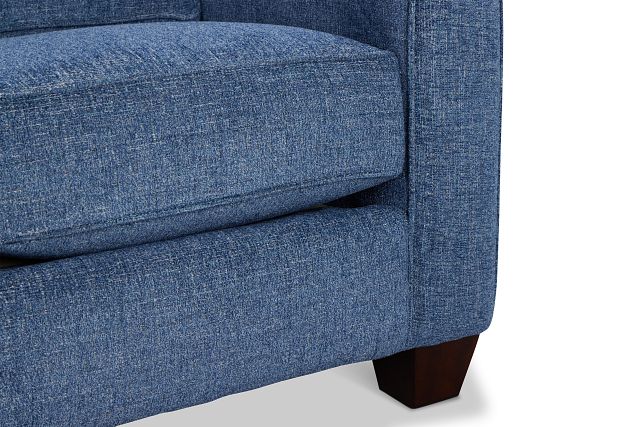 Andie Blue Fabric Small Left Chaise Sectional