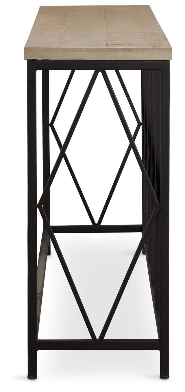 Pitkin Black Metal Console Table