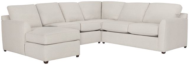 Asheville Light Taupe Fabric Medium Left Chaise Sectional