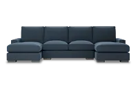 Edgewater Elite Blue Double Chaise Sectional
