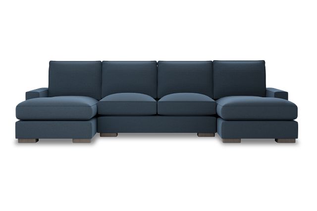 Edgewater Elite Blue Double Chaise Sectional