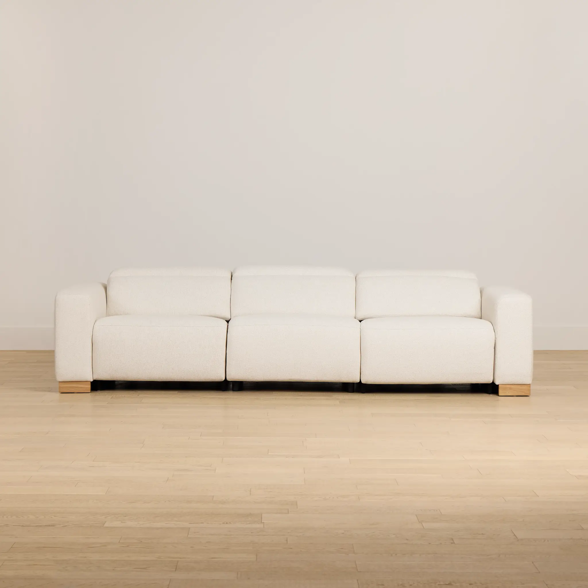 Leona Light Beige Fabric 3-piece Modular Power Sofa Leona Light Beige Fabric 3-piece Modular Power Sofa