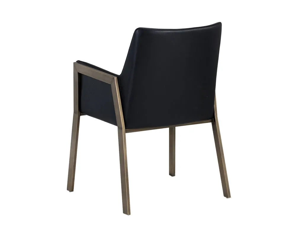 Liana Black Upholstered Arm Chair