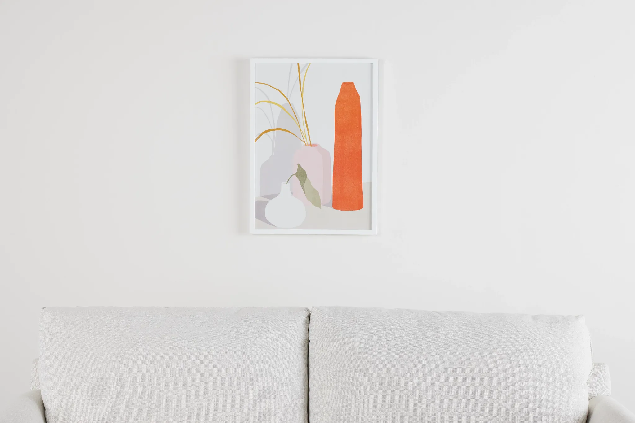 Apalla Orange Framed Wall Art