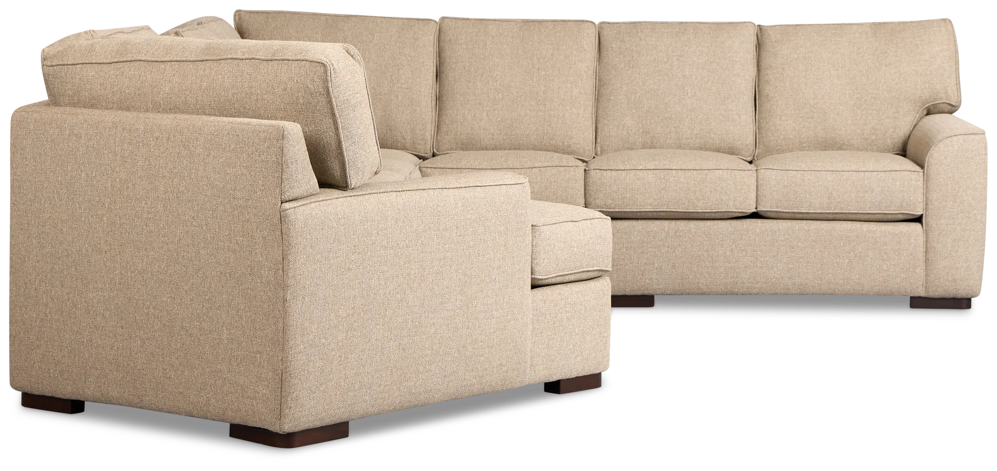 Sinclair Brown Fabric Large Left Cuddler Sectional