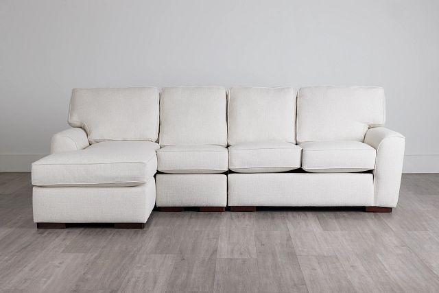 Austin White Fabric Small Left Chaise Sectional (0)