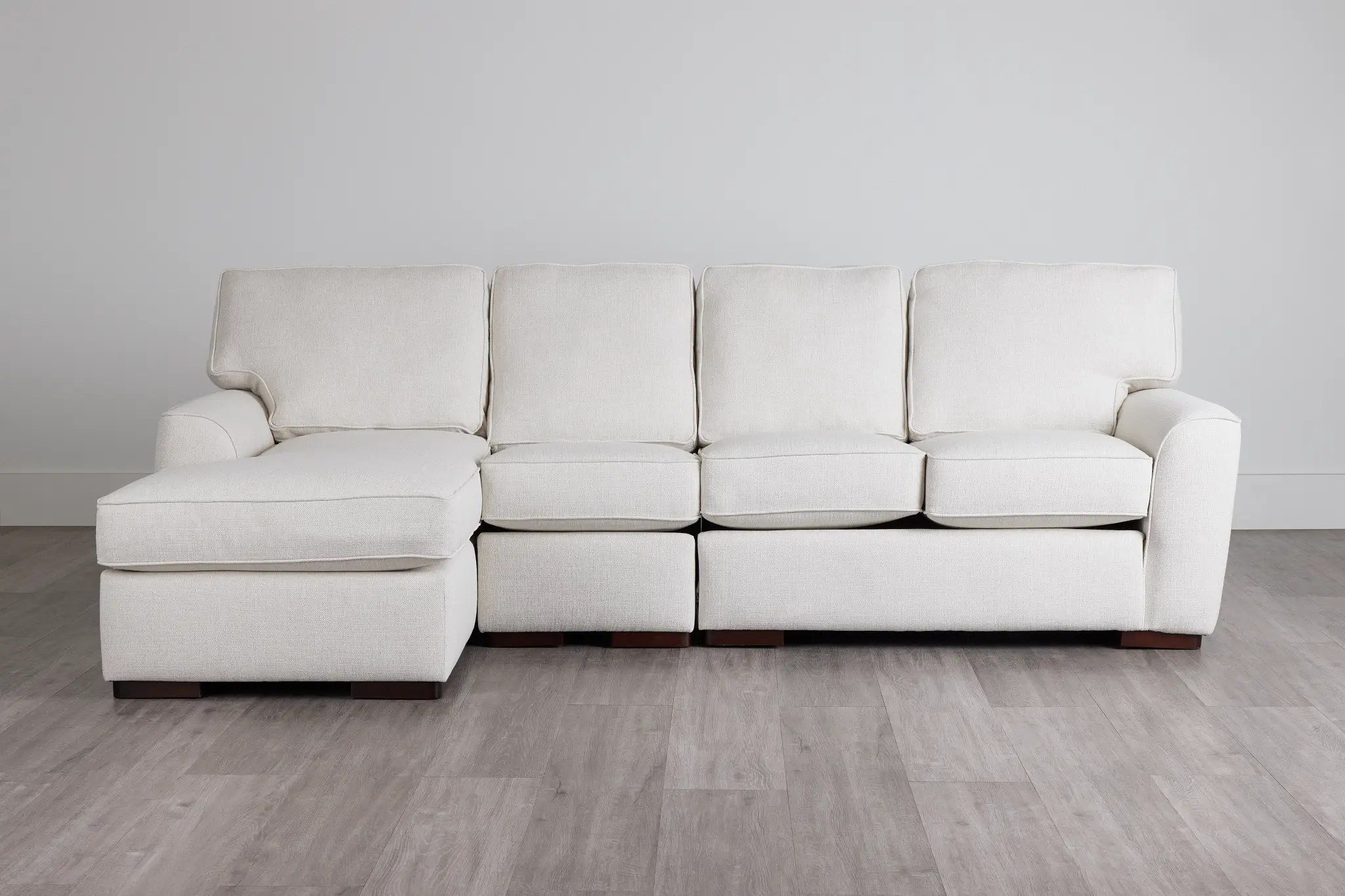 Austin White Fabric Small Left Chaise Sectional Austin White Fabric Small Left Chaise Sectional