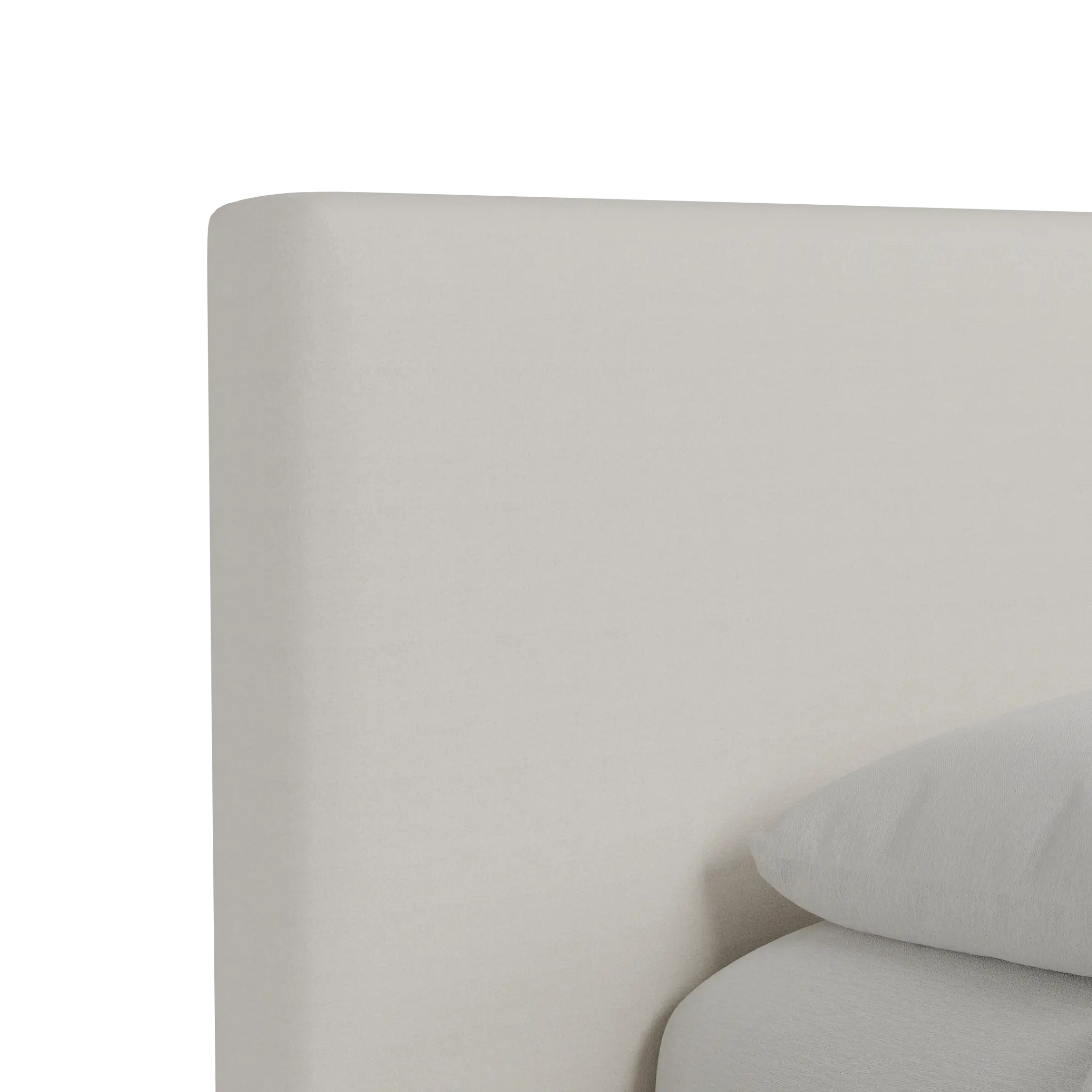 Grayton Merino Light Beige 44" Upholstered Platform Bed Grayton Merino Light Beige 44" Upholstered Platform Bed