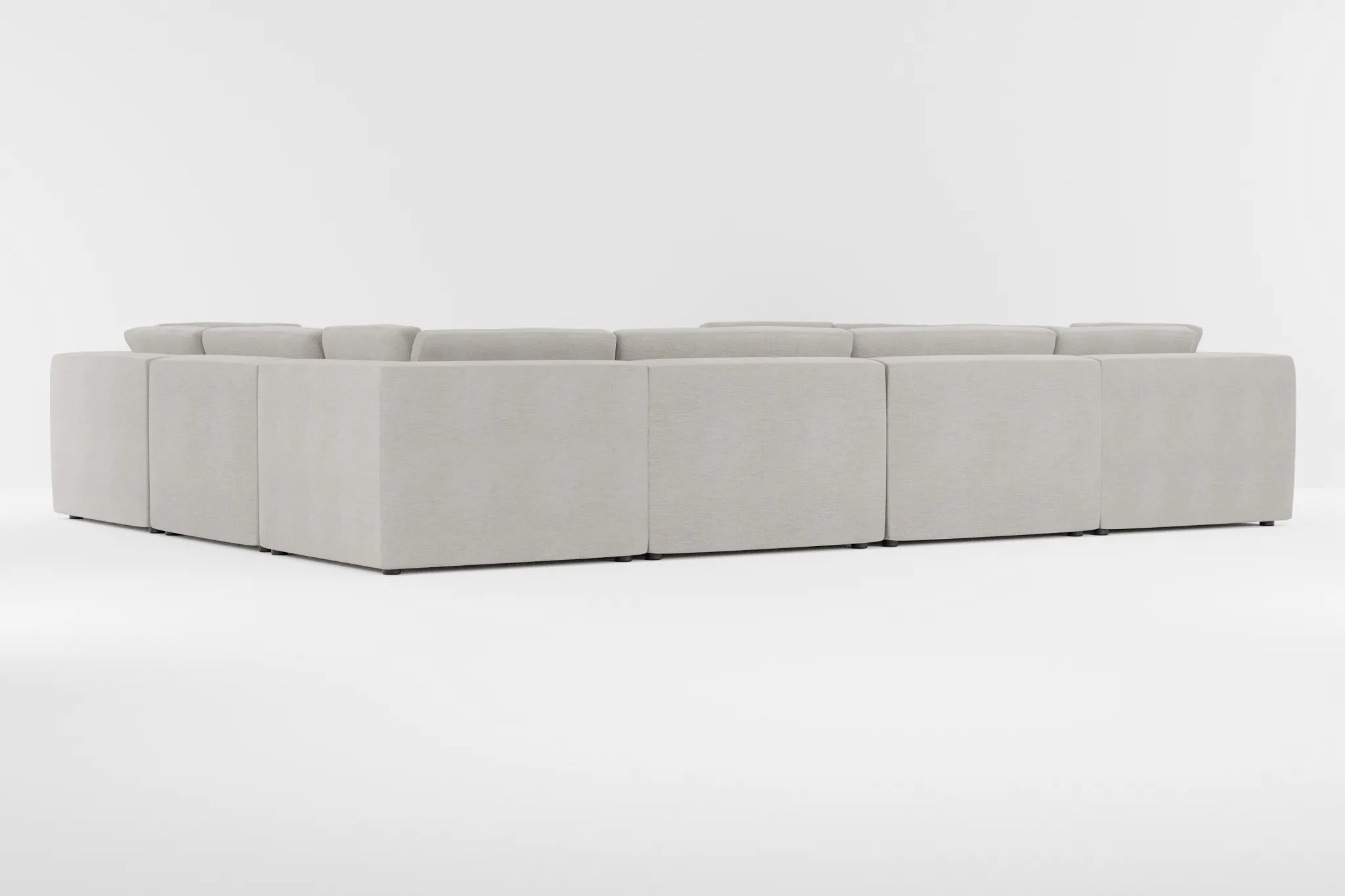 Destin Maguire Pewter Fabric 8-piece Modular Sectional