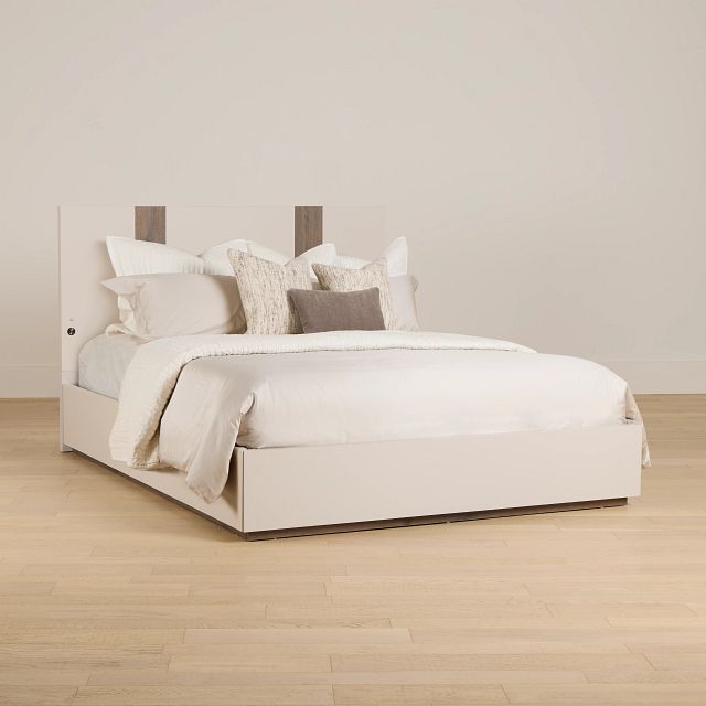 Brasilia Light Beige Platform Bed