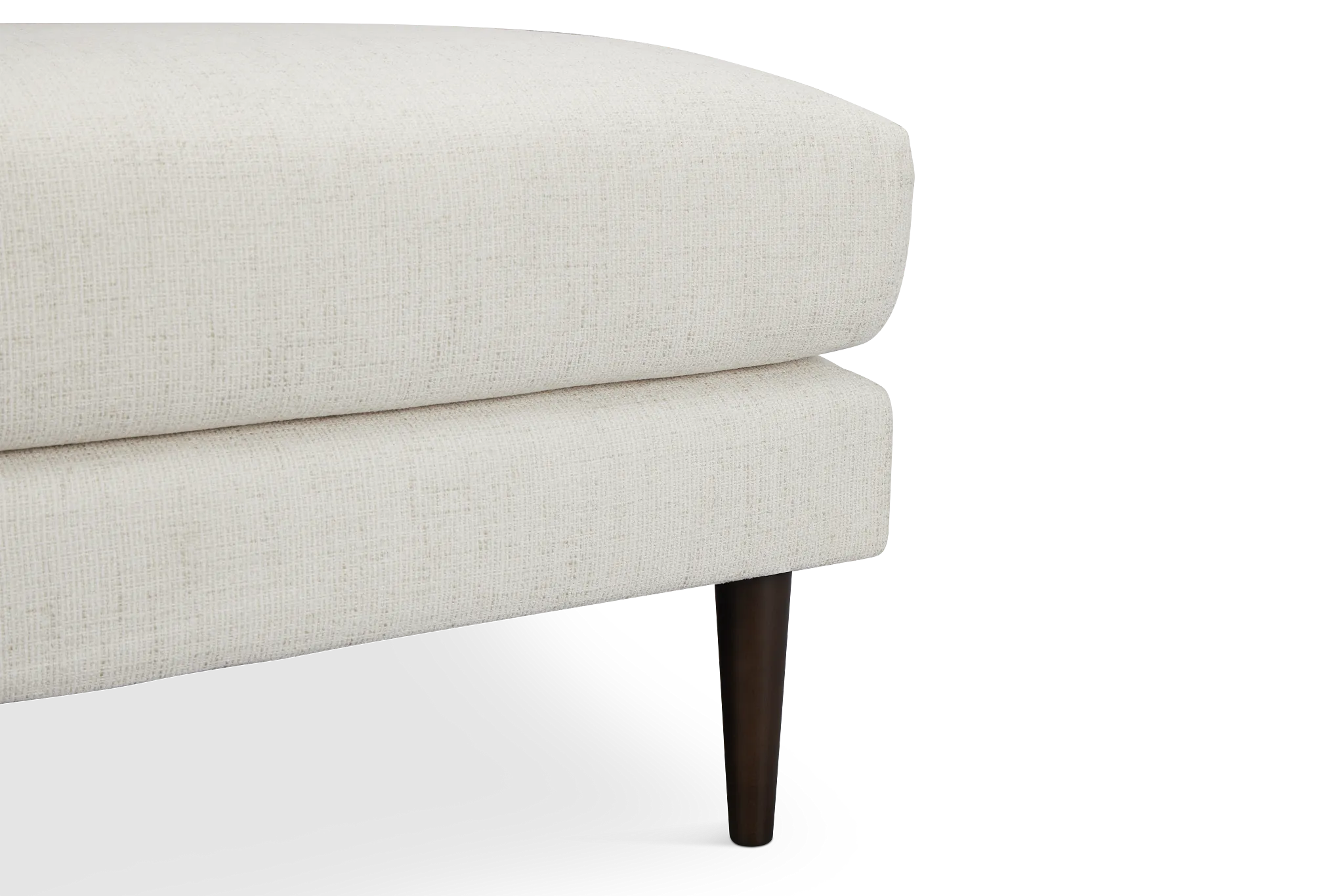 Easton Light Beige Fabric Ottoman