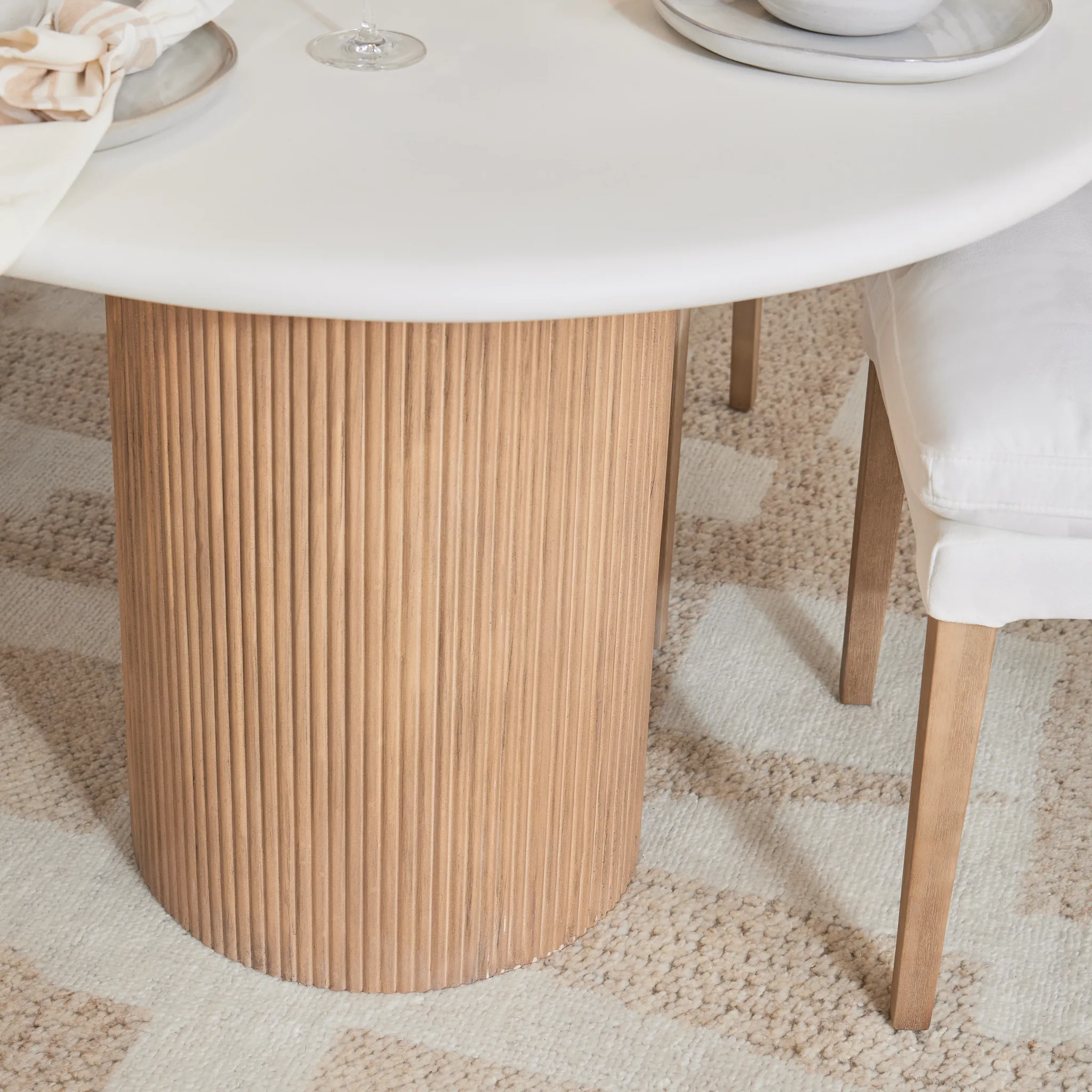 Bryant White Oval Table