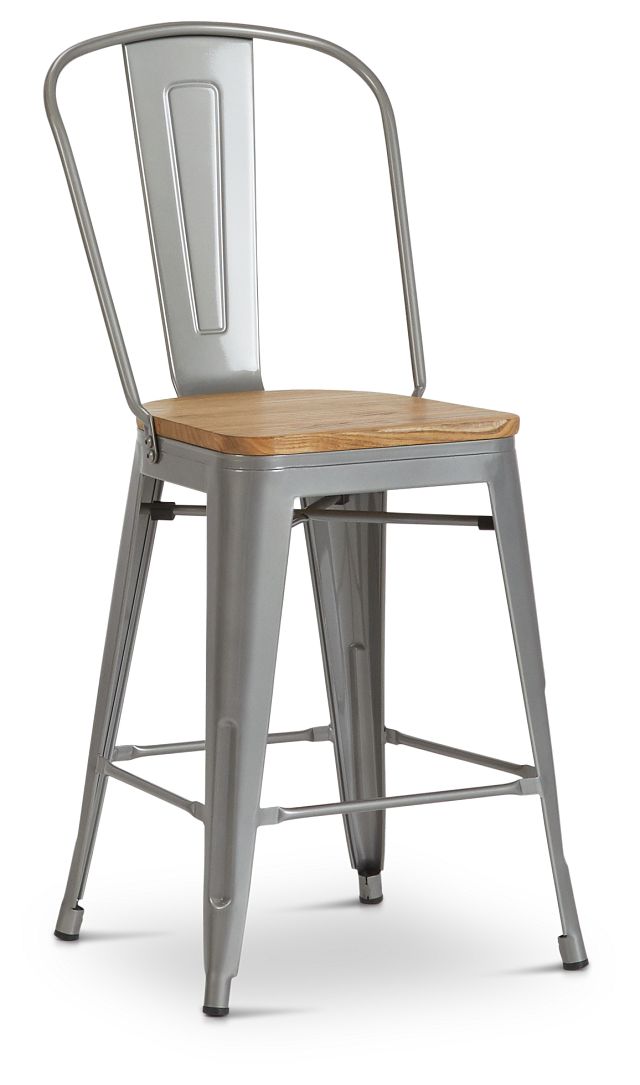 Huntley Light Tone 24" Wood Barstool