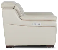 Sentinel Taupe Lthr/vinyl Power Recliner With Power Headrest