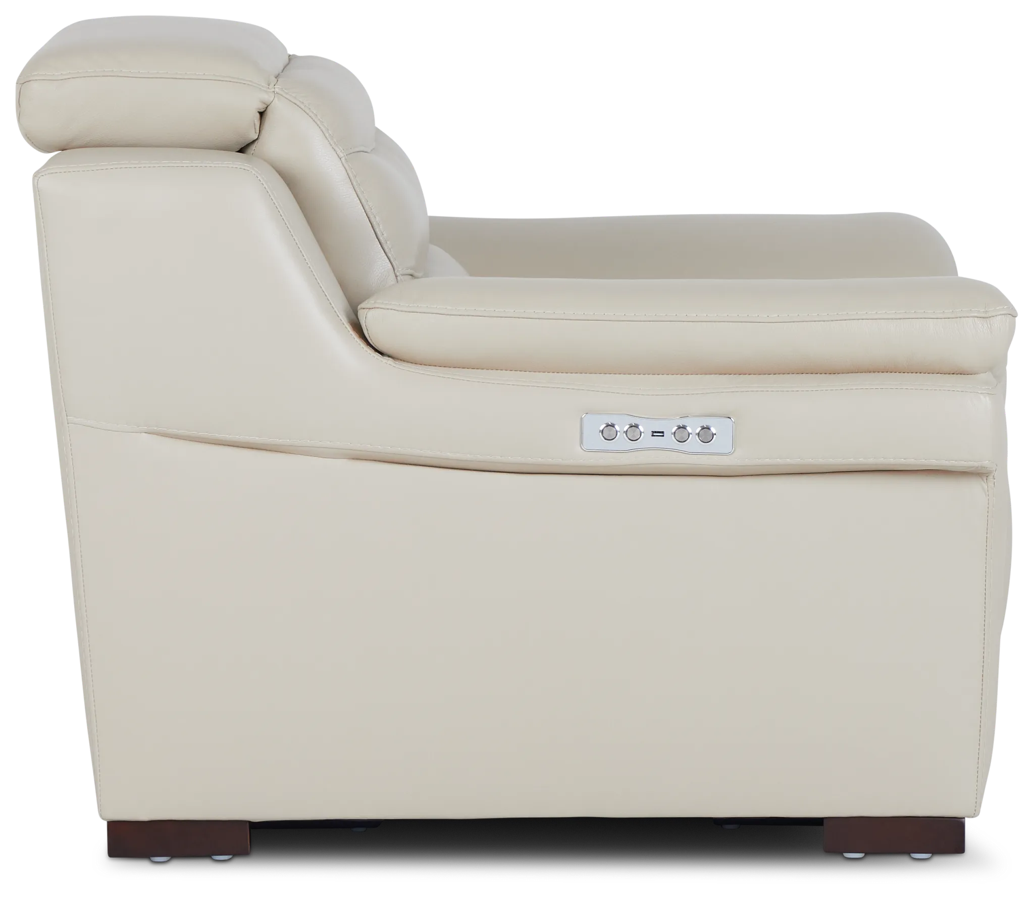 Sentinel Taupe Lthr/vinyl Power Recliner With Power Headrest