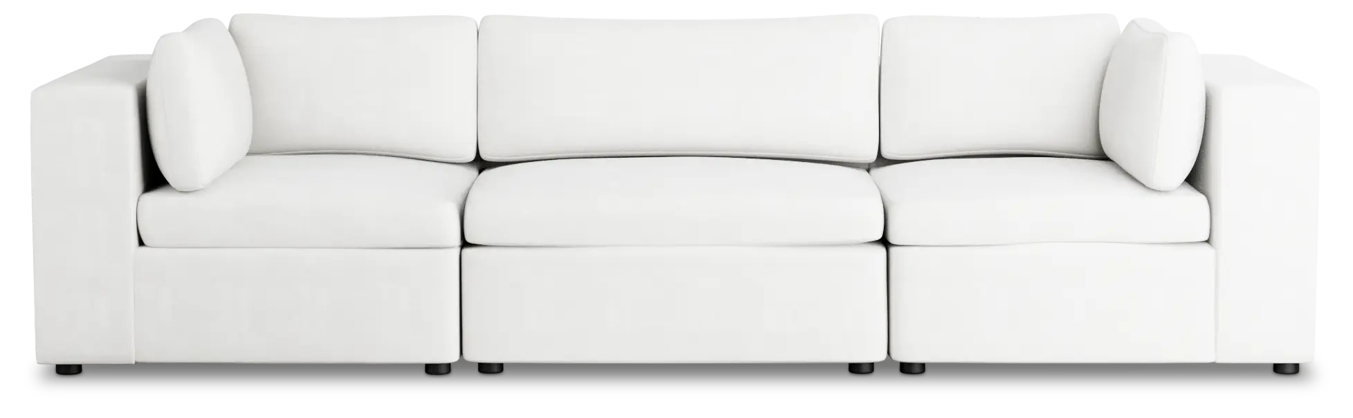Destin Sutton White Fabric 3 Piece Modular Sofa Destin Sutton White Fabric 3 Piece Modular Sofa