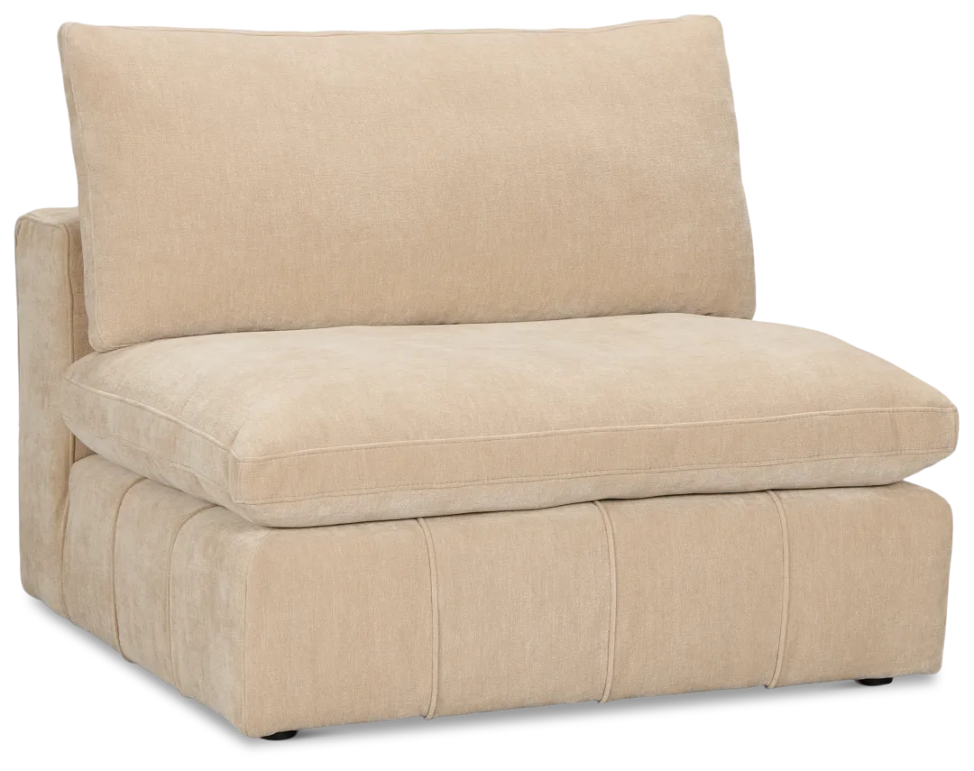 Cruz Light Beige Fabric Armless Chair