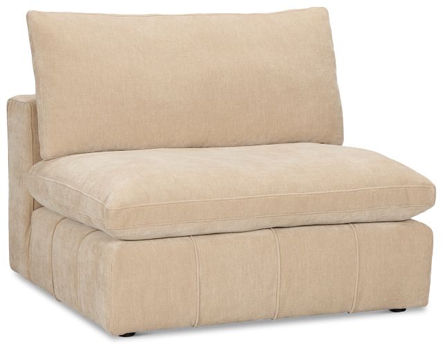 Cruz Light Beige Fabric Armless Chair