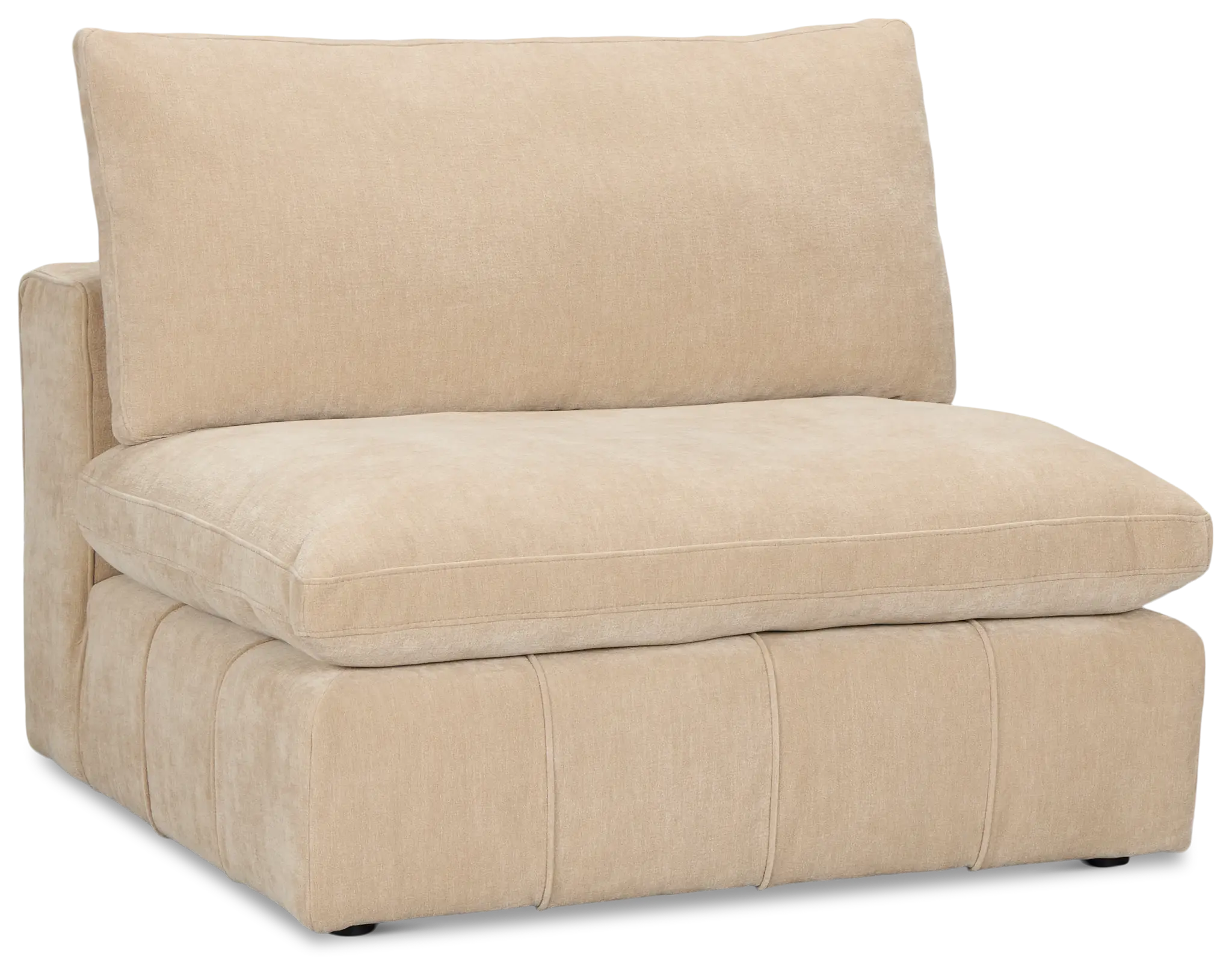 Cruz Light Beige Fabric Armless Chair Cruz Light Beige Fabric Armless Chair