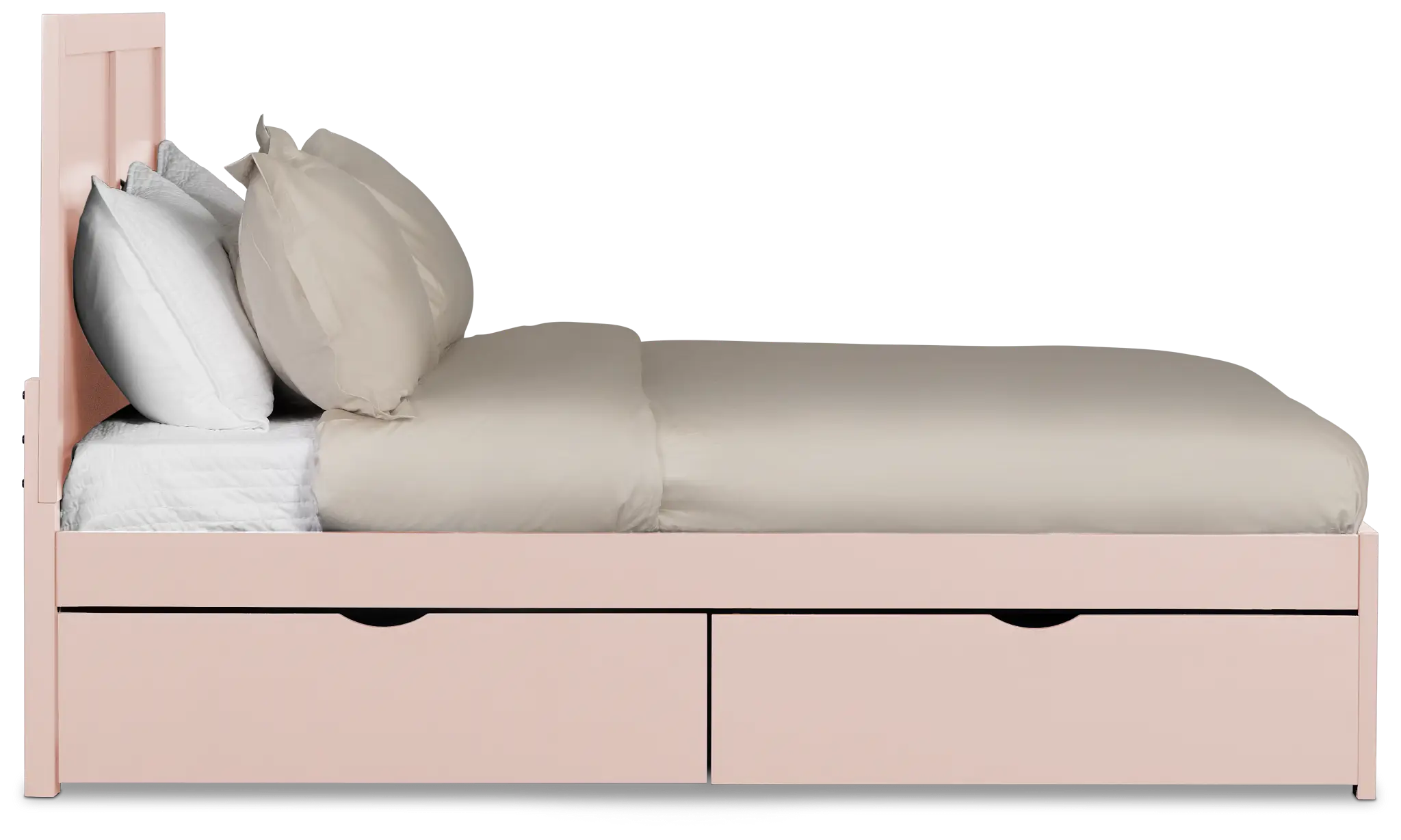 Charleston Pink Panel Bed With 4 Storage Drawers Charleston Pink Panel Bed With 4 Storage Drawers