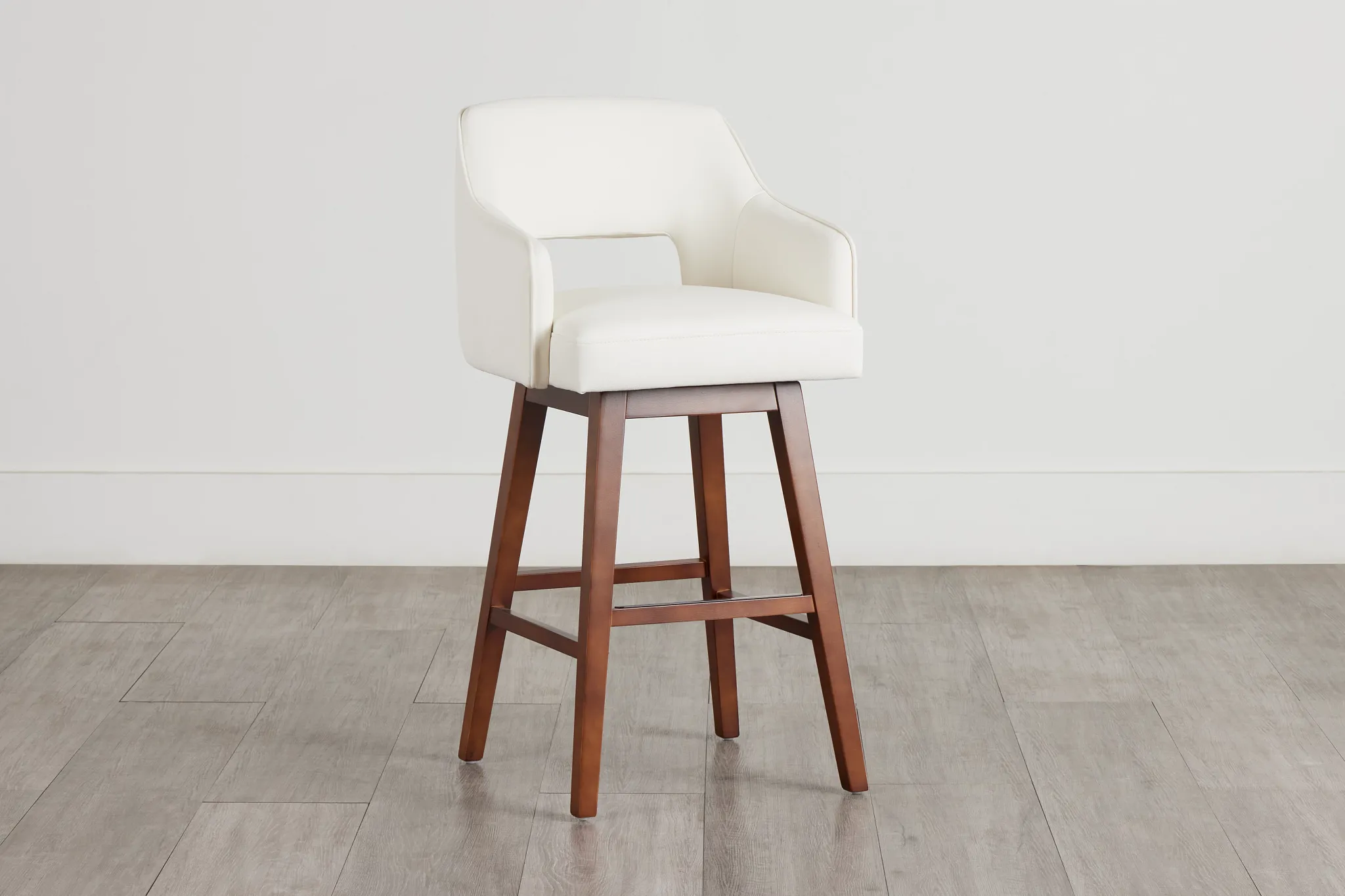 Oberlin White Micro 30" Swivel Barstool
