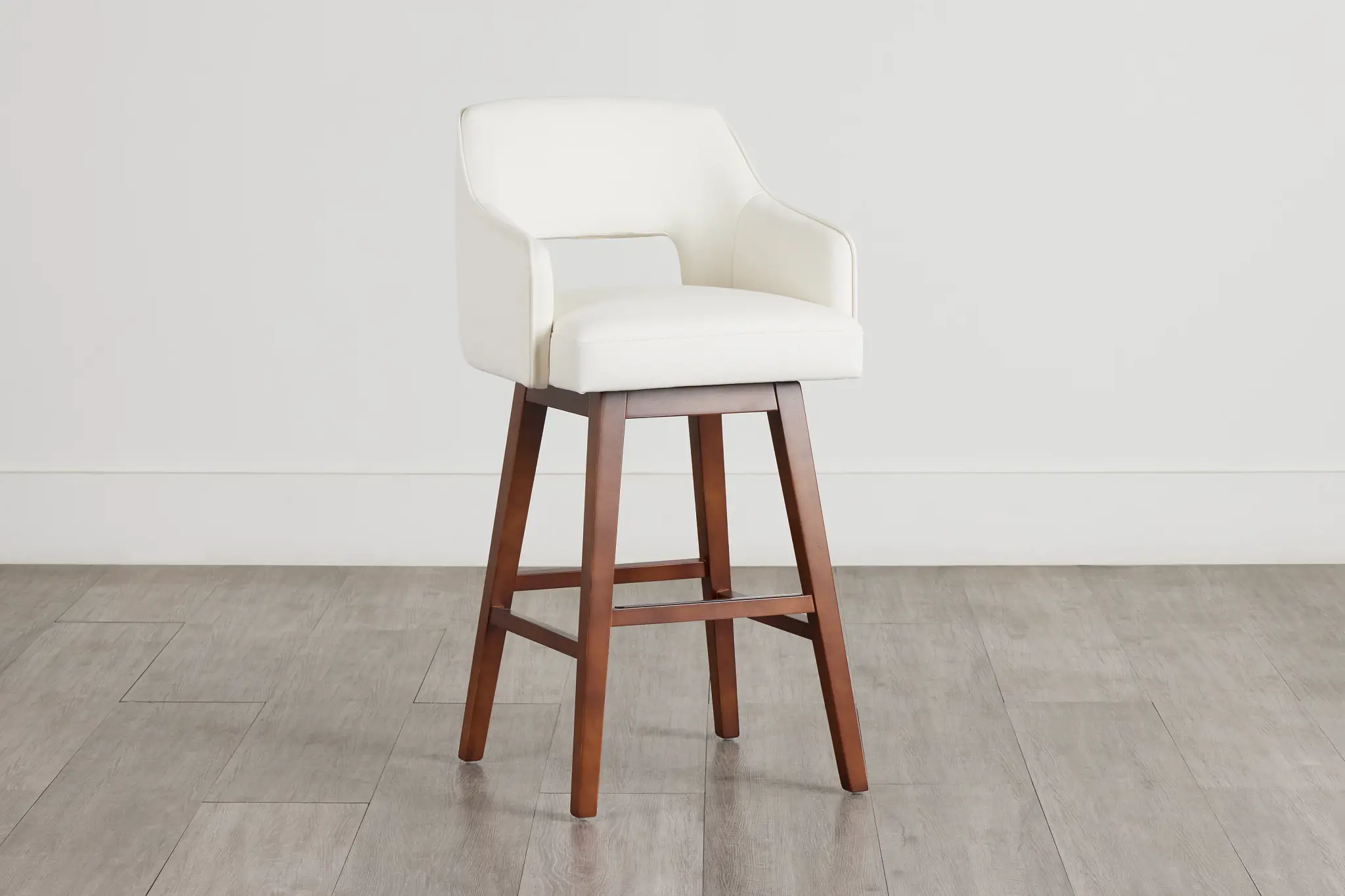 Oberlin White Micro 30" Swivel Barstool Oberlin White Micro 30" Swivel Barstool