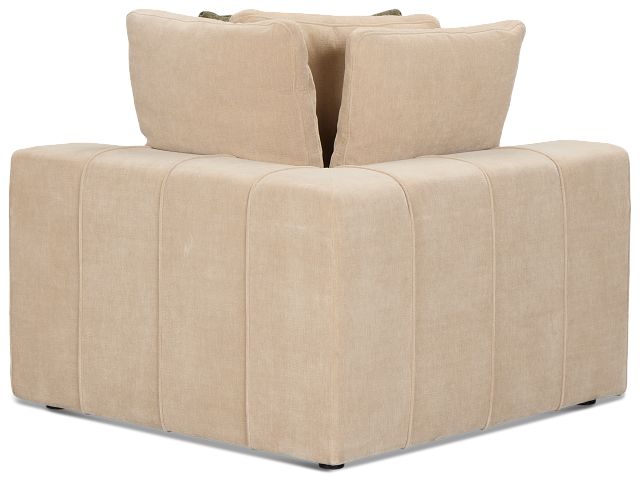 Cruz Light Beige Fabric Corner Chair