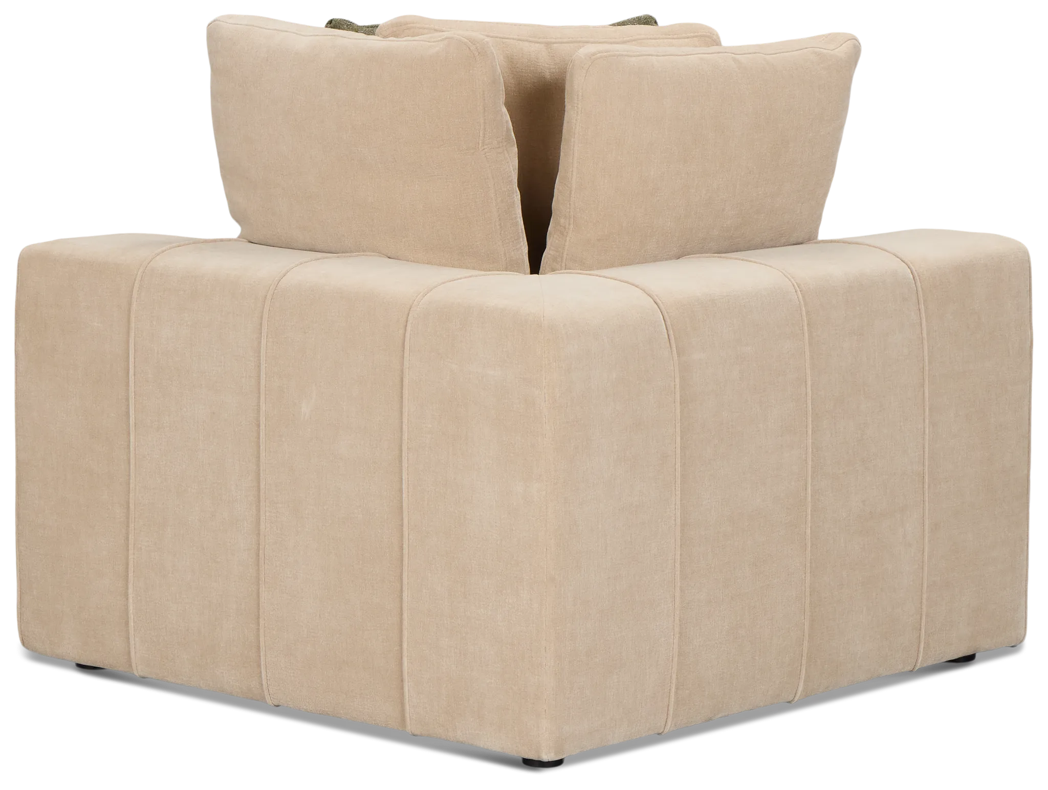 Cruz Light Beige Fabric Corner Chair