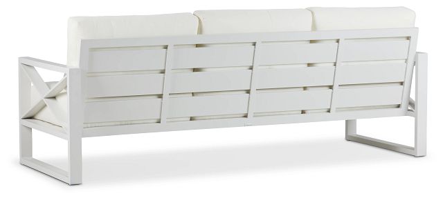 Linear White Aluminum Sofa