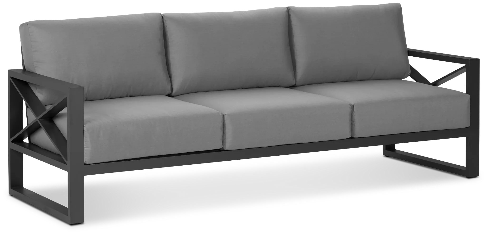Linear Dark Gray Aluminum Sofa