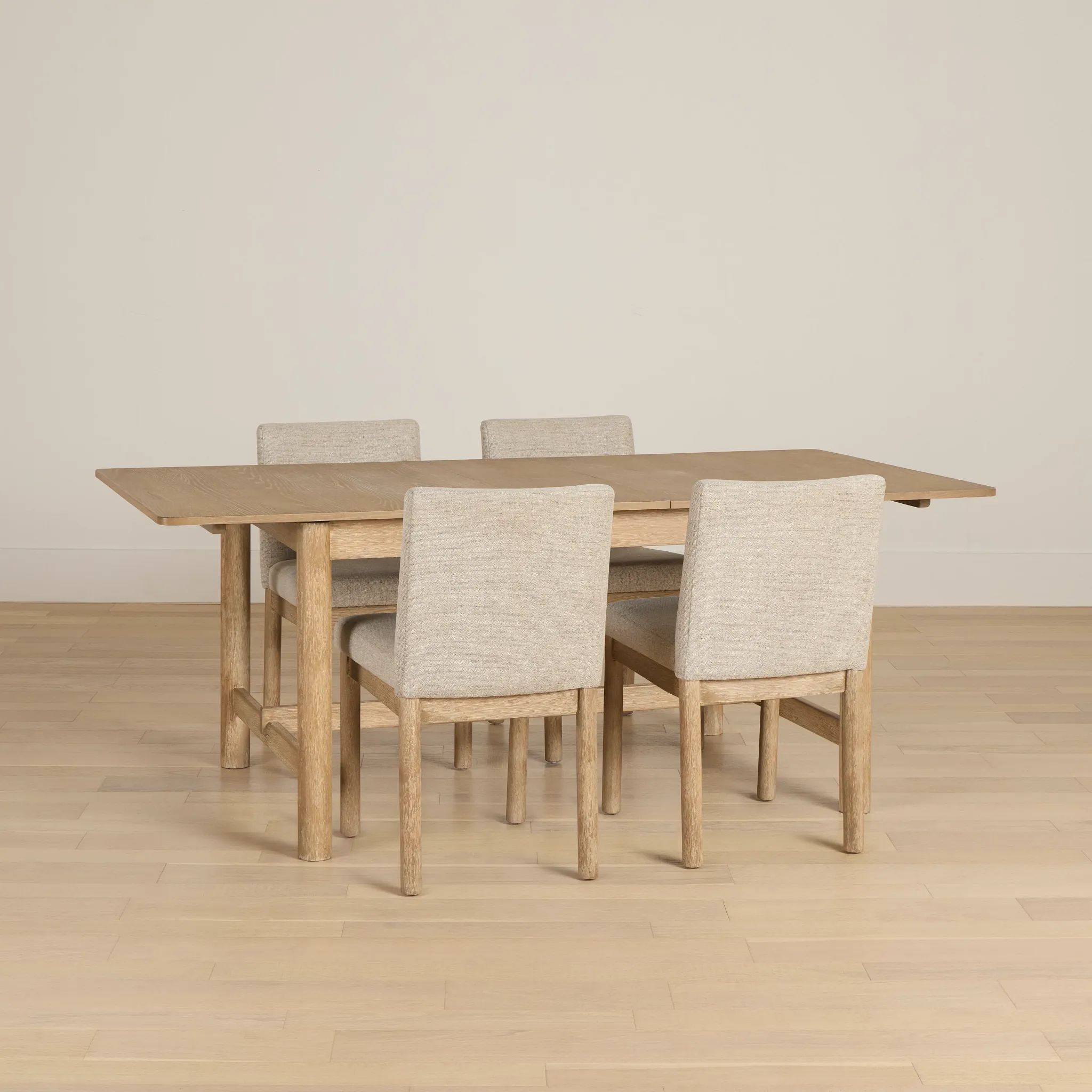 Taylor Light Tone Rect Table & 4 Upholstered Chairs
