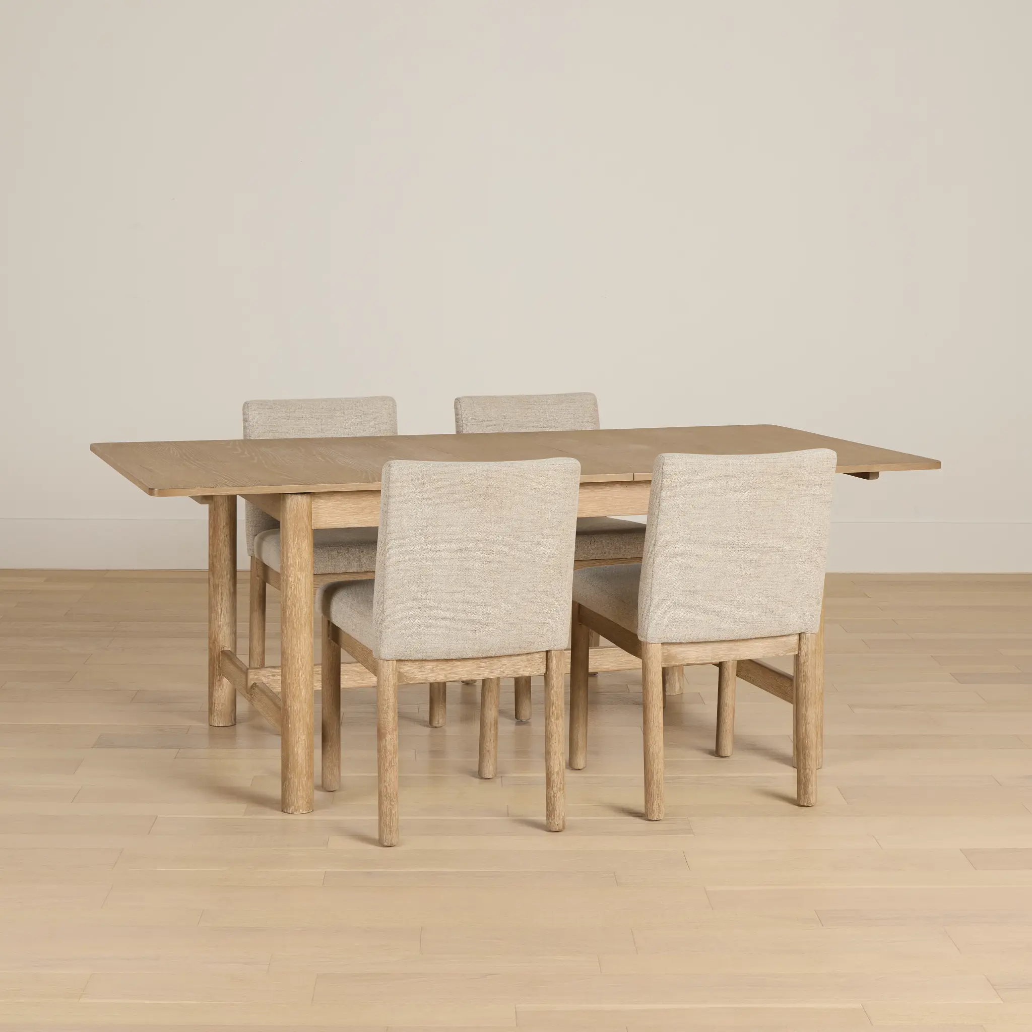 Taylor Light Tone Rect Table & 4 Upholstered Chairs Taylor Light Tone Rect Table & 4 Upholstered Chairs