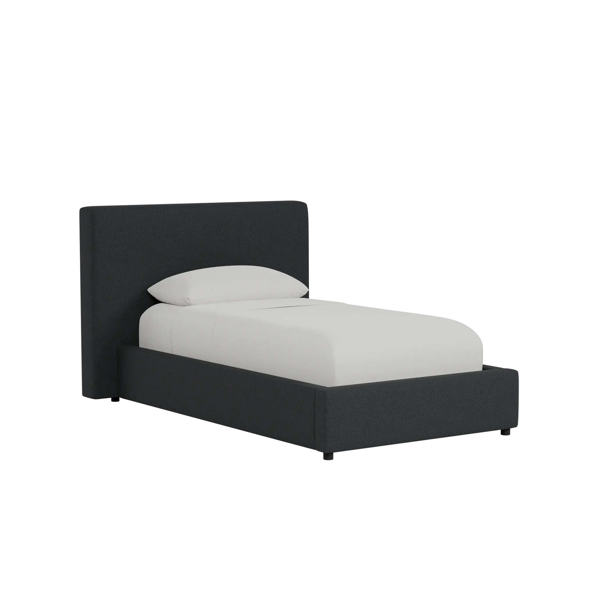 Grayton Elite Black 44" Upholstered Platform Bed