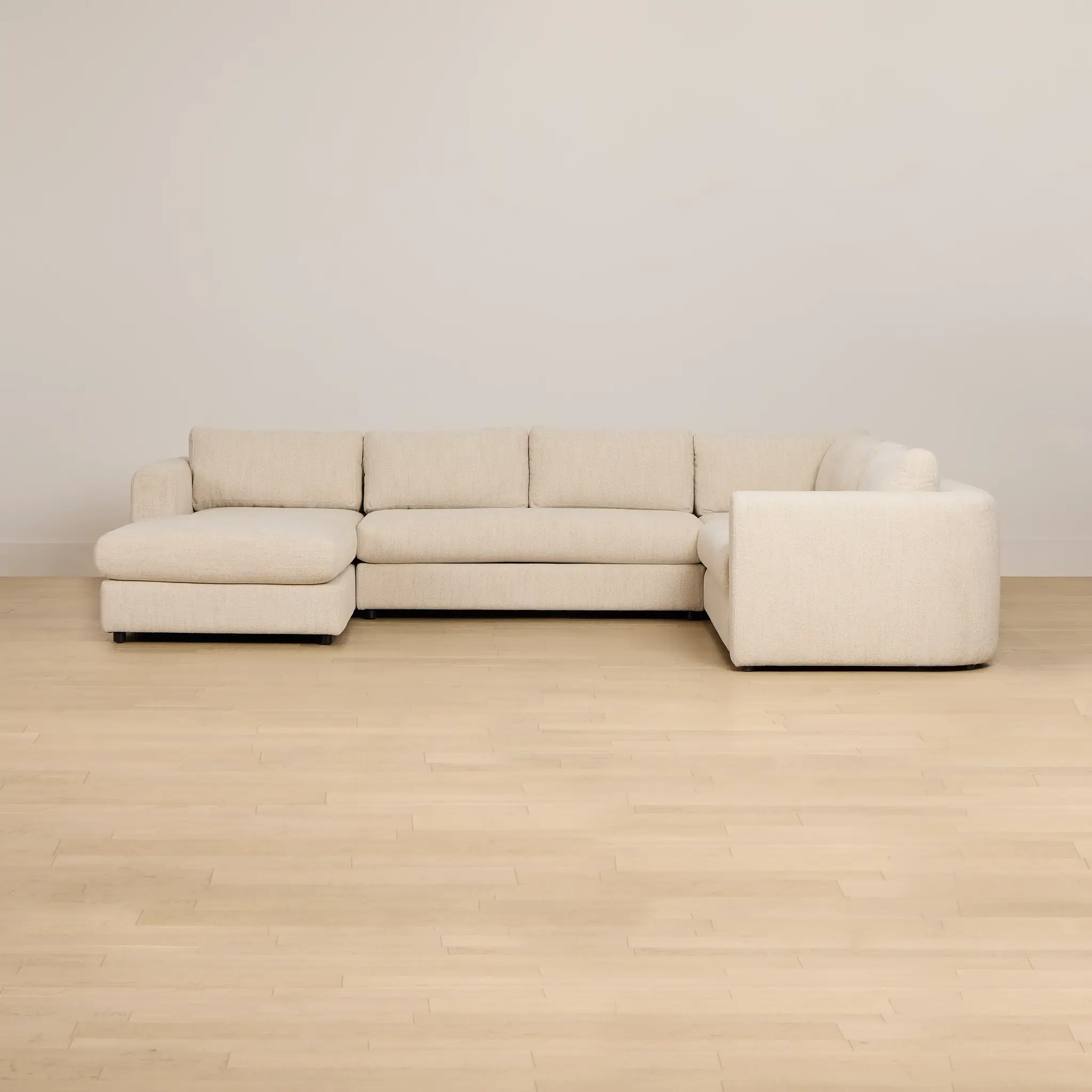 Alma Light Beige Fabric Medium Left Chaise Sectional Alma Light Beige Fabric Medium Left Chaise Sectional