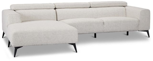 Alina Beige Fabric Left Chaise Sectional