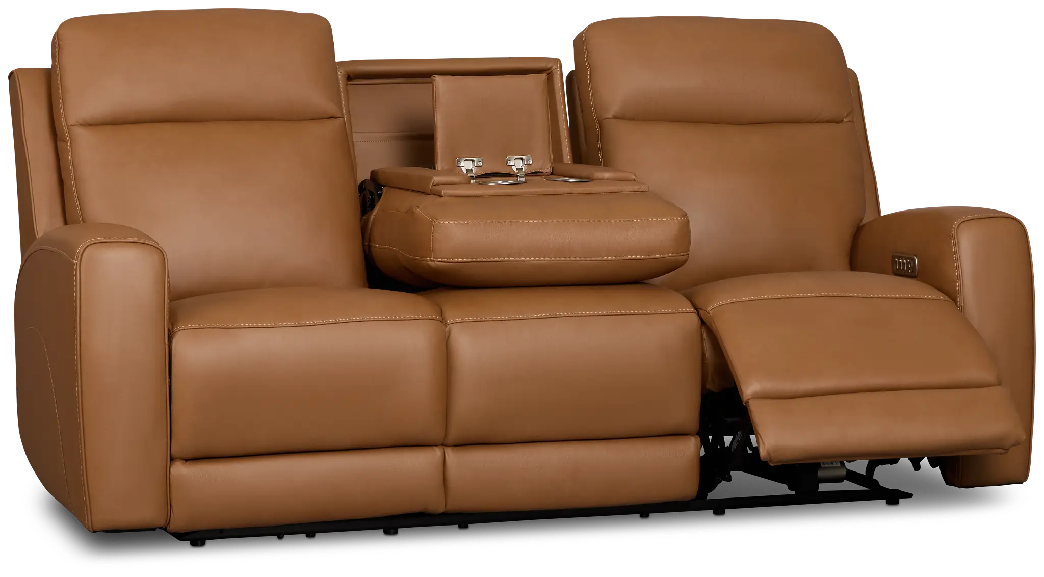 Belmont Medium Brown Lthr/vinyl Power Reclining Sofa Belmont Medium Brown Lthr/vinyl Power Reclining Sofa