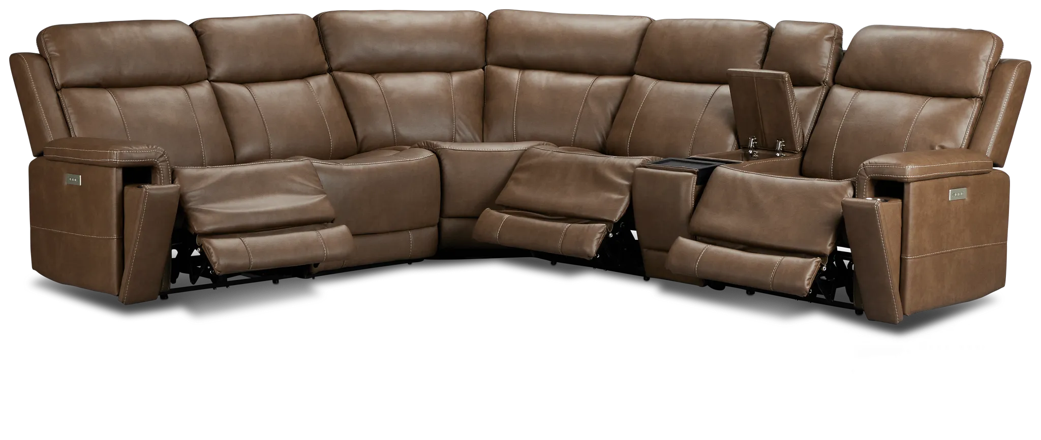 Jayden Brown Micro Medium Triple Power 2-arm Sectional