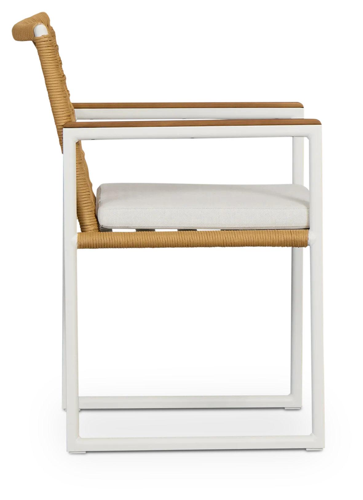 Sunrise White Teak Arm Chair
