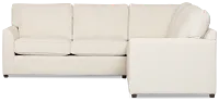 Tate Light Beige Fabric Medium 2-arm Left Facing Sleeper Sectional